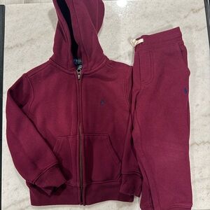 Polo by Ralph Lauren Kids Maroon Sweatsuit Sz. 3t